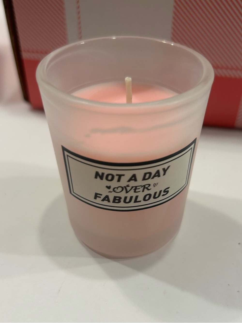 Not A Day Over Fabulous Birthday Gift Set Tumbler Candle Card Flowers NIB - Picture 2 of 5